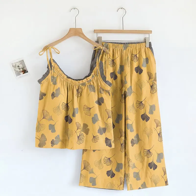Ginkgo Pyjama-Set mit Camisole-Top und Hose