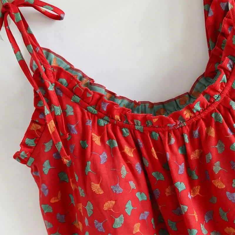 Ginkgo Biloba Blatt Cami Pyjama Set