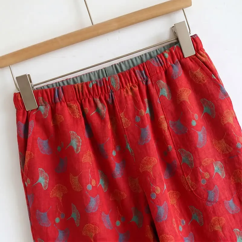 Ginkgo Biloba Blatt Cami Pyjama Set