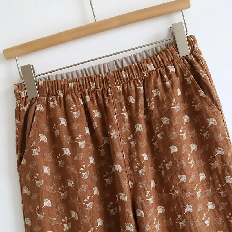 Ginkgo Biloba Blatt Cami Pyjama Set