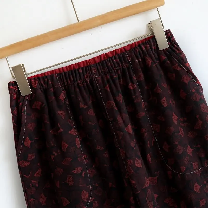 Ginkgo Biloba Blatt Cami Pyjama Set