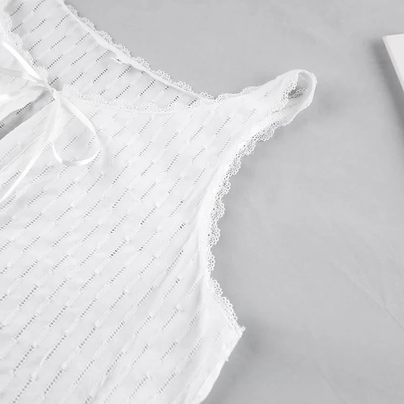 Baumwoll-Loungewear-Kleid mit Bindeband vorne