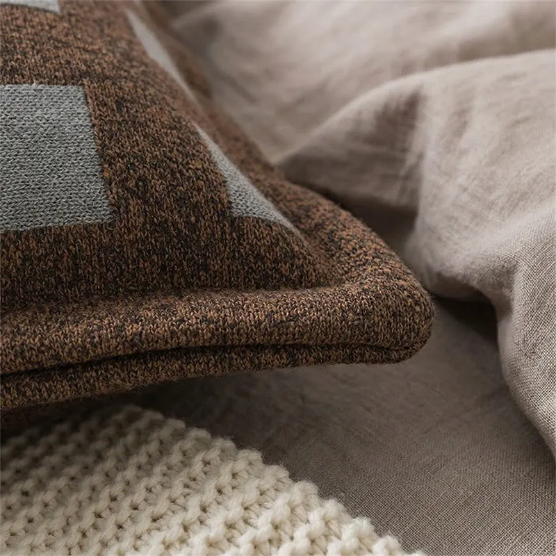 Moderne Jacquard-Baumwoll-Kissenbezüge (2 Stück)