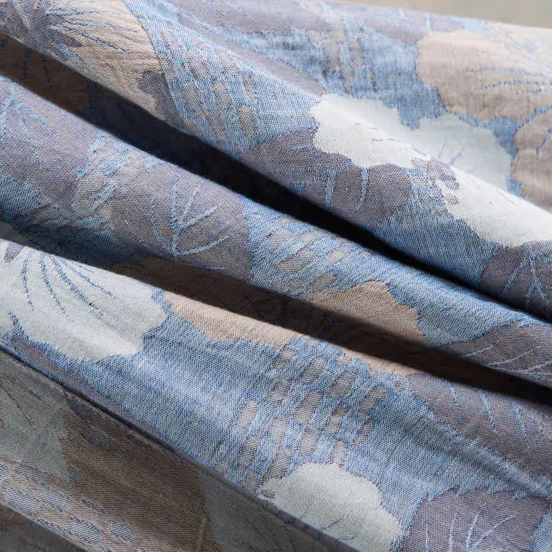 Kimono-Bademantel aus Baumwollgaze mit Kirschblütenmuster