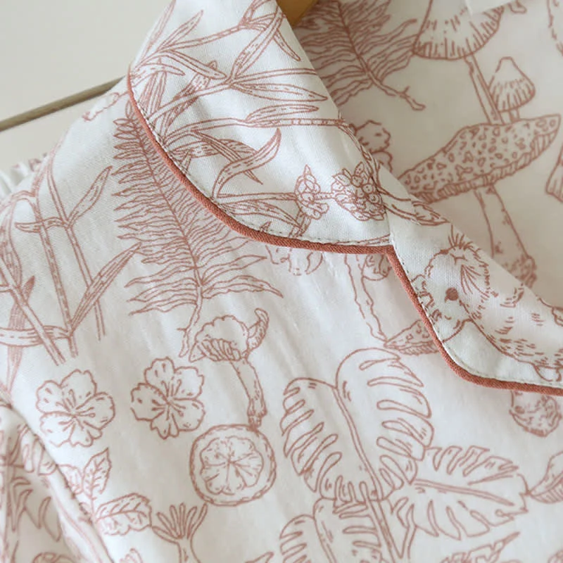 Refresh Bunny Forest Baumwollgaze-Pyjama