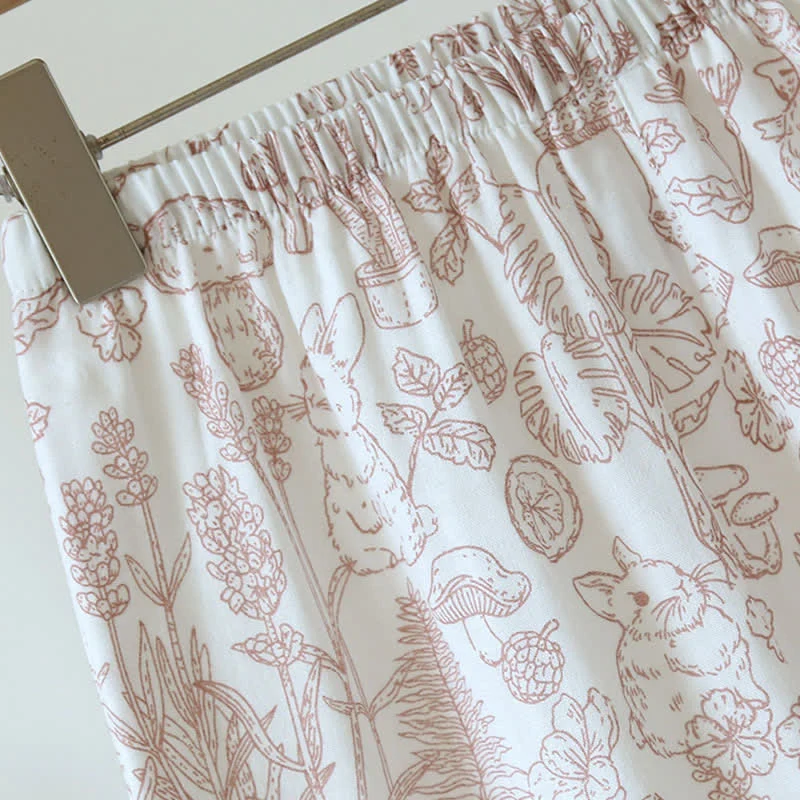 Refresh Bunny Forest Baumwollgaze-Pyjama