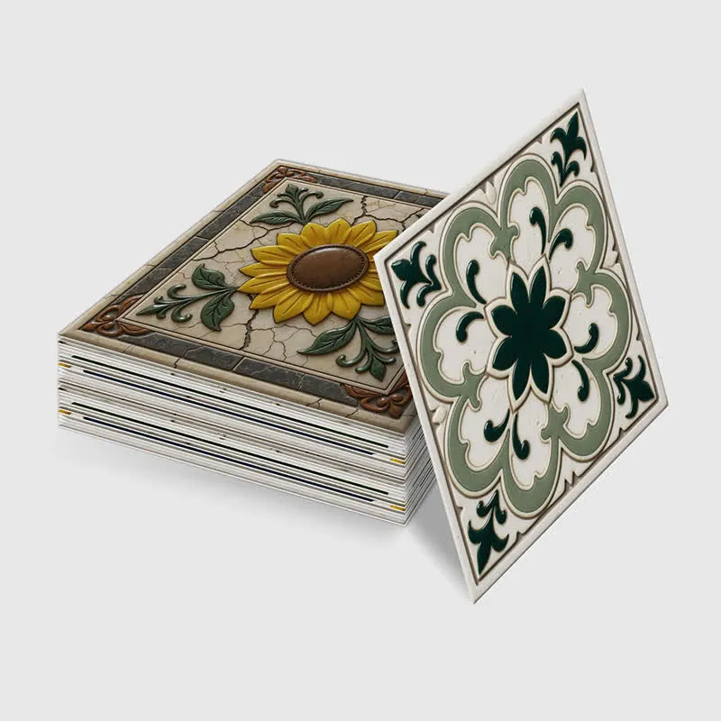Sonnen- und Blumen-Wandtattoo zum Aufkleben (24 Stück)