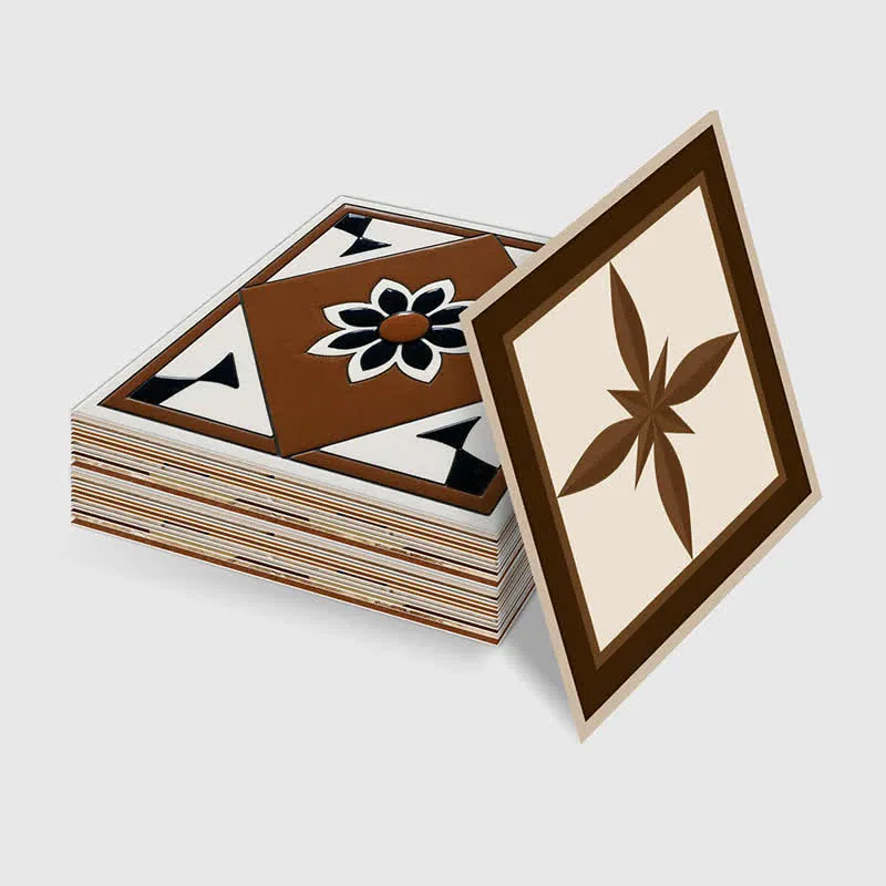 Braune geometrische Wandaufkleber zum Abziehen und Aufkleben (24 Stück)