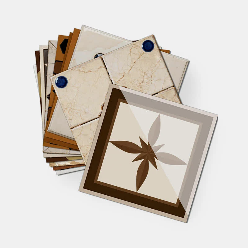 Braune geometrische Wandaufkleber zum Abziehen und Aufkleben (24 Stück)