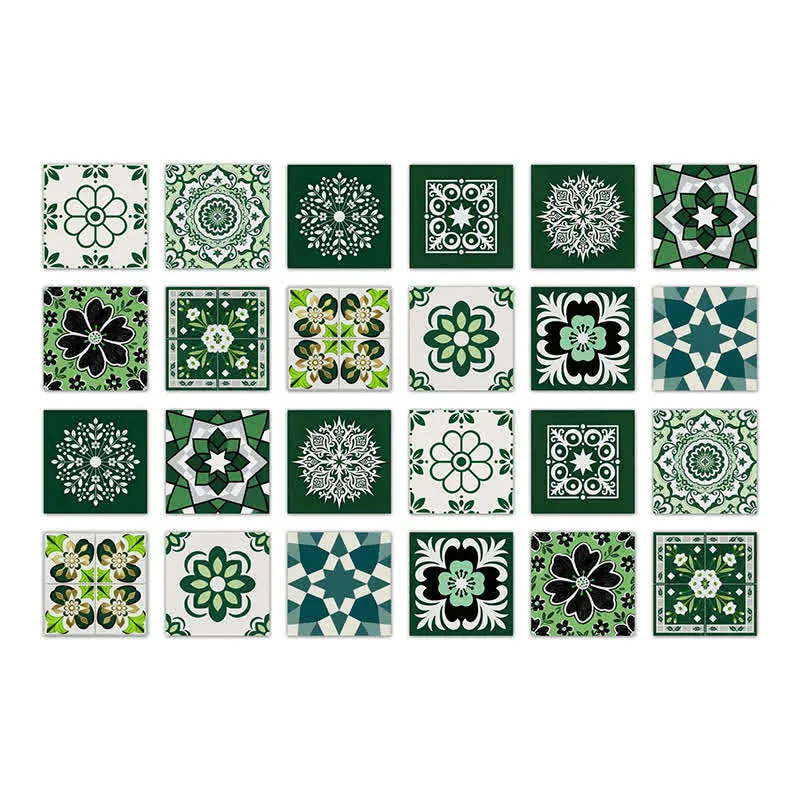 Retro-Blumen-Wandtattoo zum Abziehen und Aufkleben (24 Stück)
