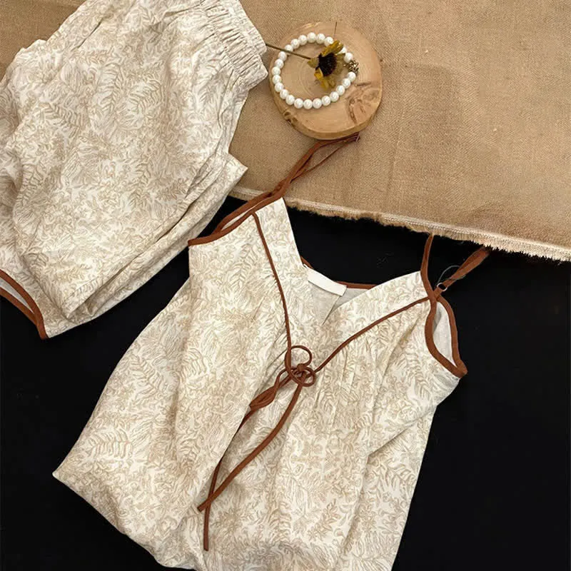 Beige Lounge-Set mit Schleifendetails