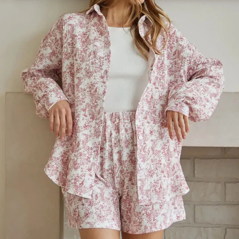 Baumwollpyjama-Set im abstrakten Kunststil
