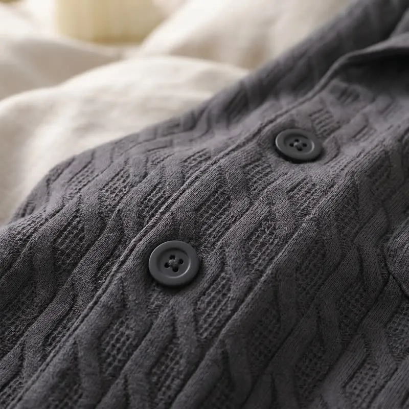 Loungewear-Set aus Baumwolle mit geometrischem Kettenmuster