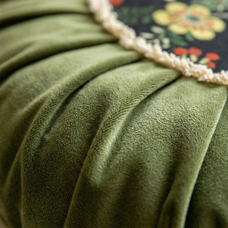 Vintage-Zierkissen mit chinesischem Blumenmuster