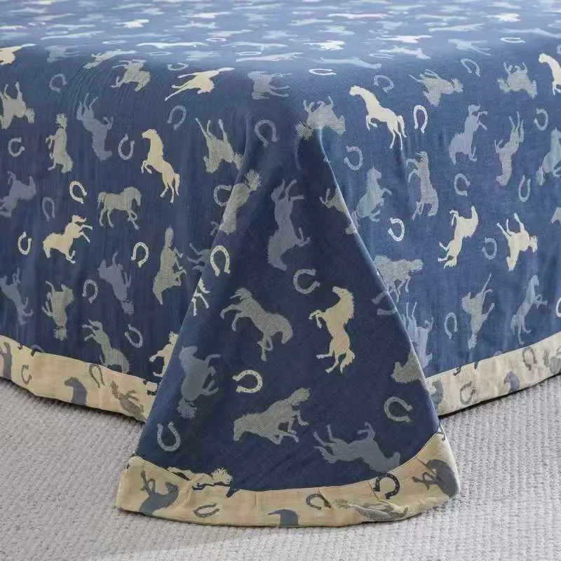 Bettwäsche-Set „Whimsical Pony“ aus Baumwollgaze (4-teilig)