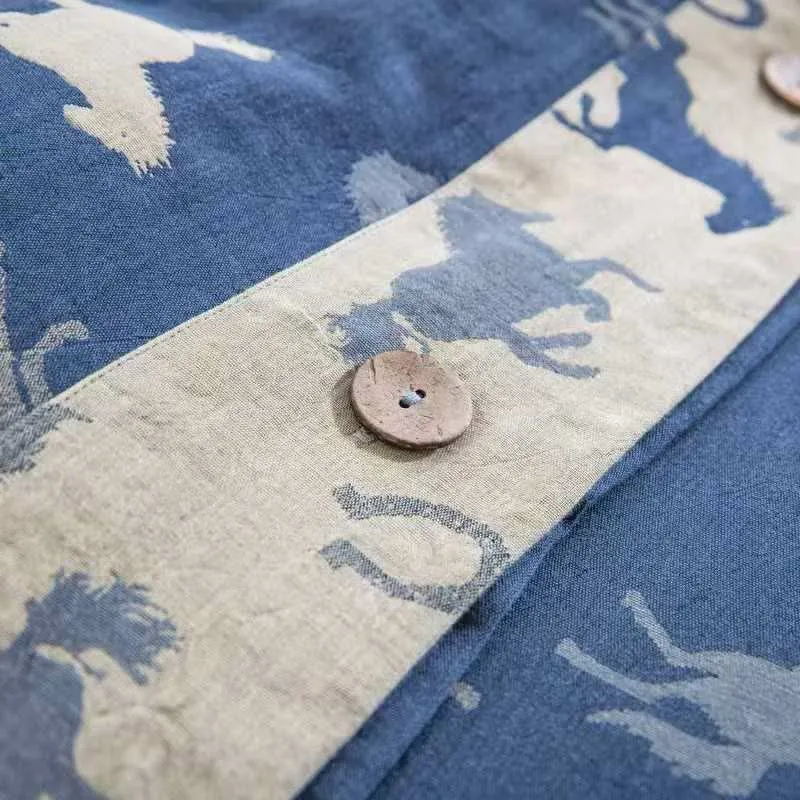 Bettwäsche-Set „Whimsical Pony“ aus Baumwollgaze (4-teilig)