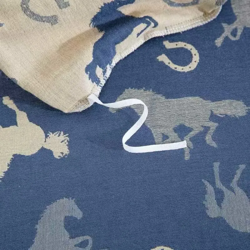 Bettwäsche-Set „Whimsical Pony“ aus Baumwollgaze (4-teilig)