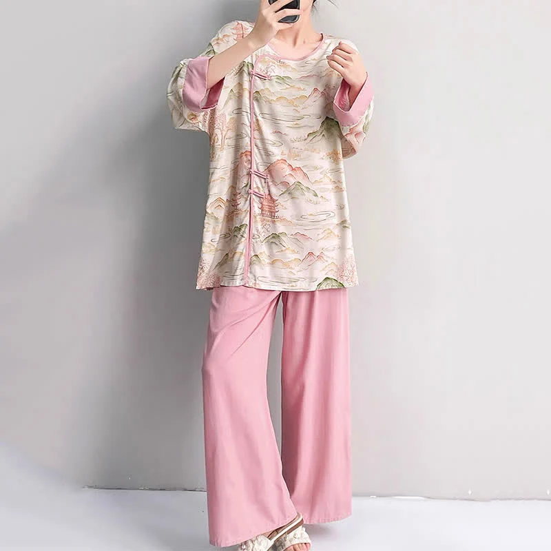 Loungewear-Set im orientalischen Stil