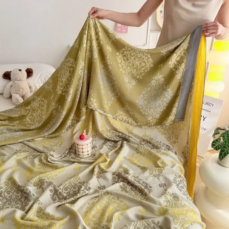 Sommerdecke aus Bambusfaser mit Vintage-Muster