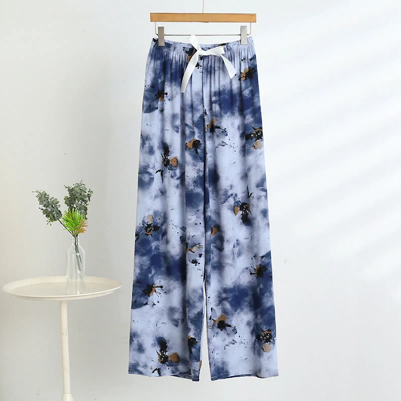 Blaues Batik-Pyjama-Set aus Tanktop und Hose