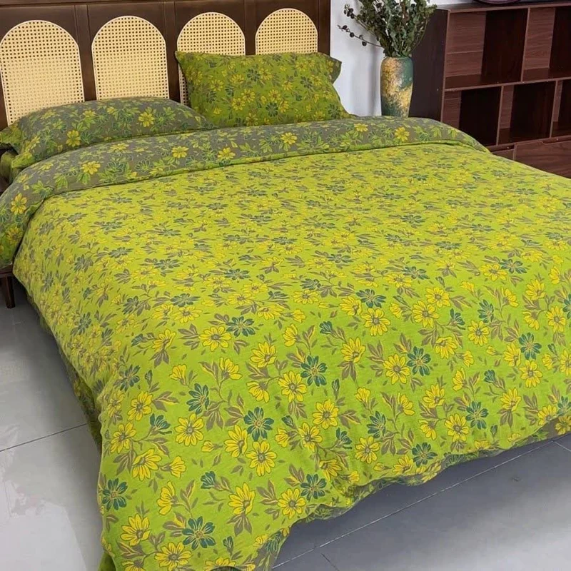 Bettwäsche-Set „Country Gardenia Floral“ aus Baumwollgaze (4-teilig)