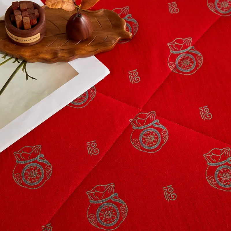 Baumwollgaze-Glücksbeutel-Jacquard-Steppdecke