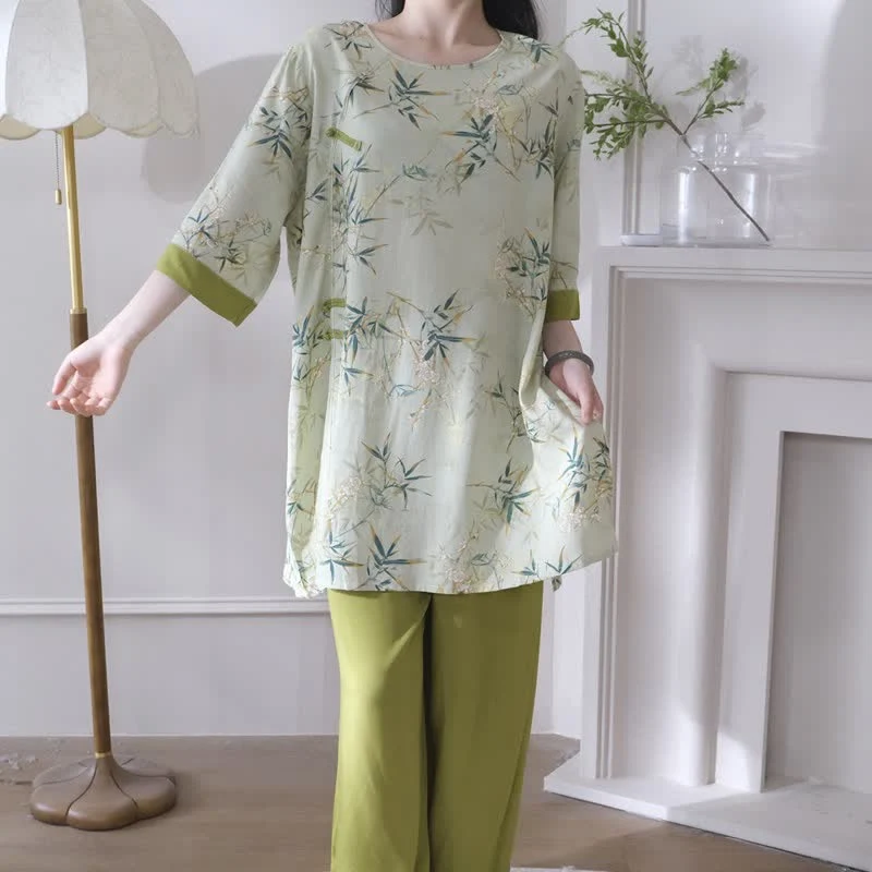 Elegantes Loungewear-Set aus Bambus im orientalischen Stil