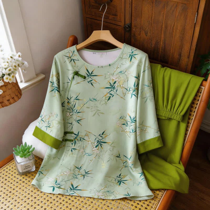 Elegantes Loungewear-Set aus Bambus im orientalischen Stil