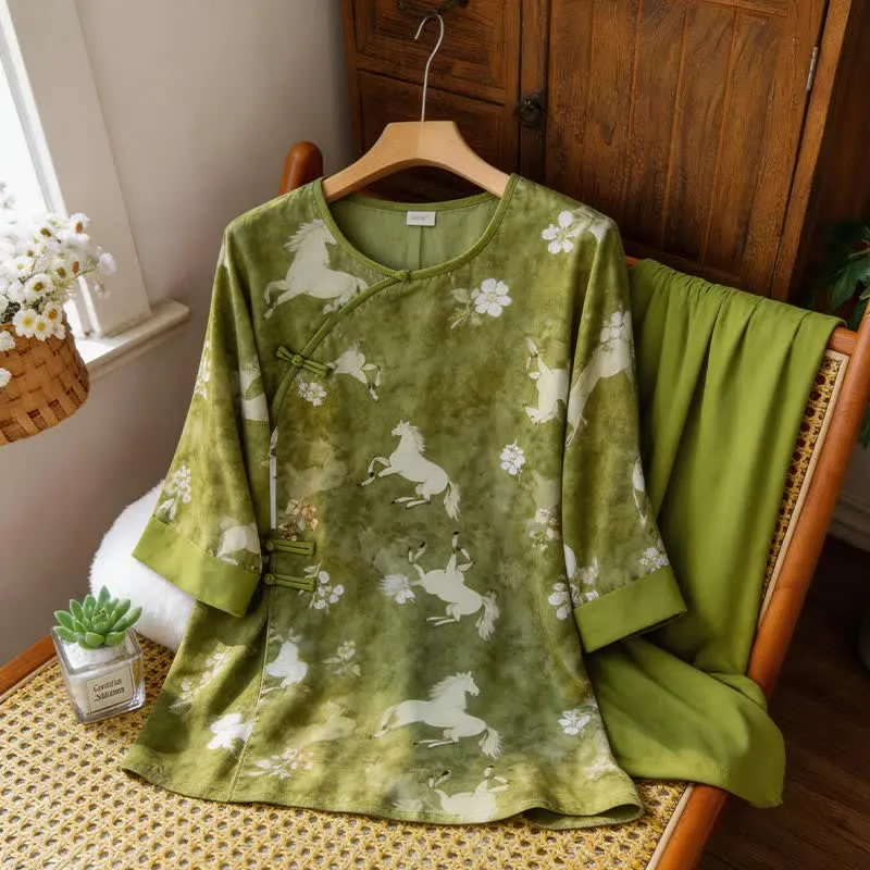 Loungewear-Set mit Pferdeprint im orientalischen Stil