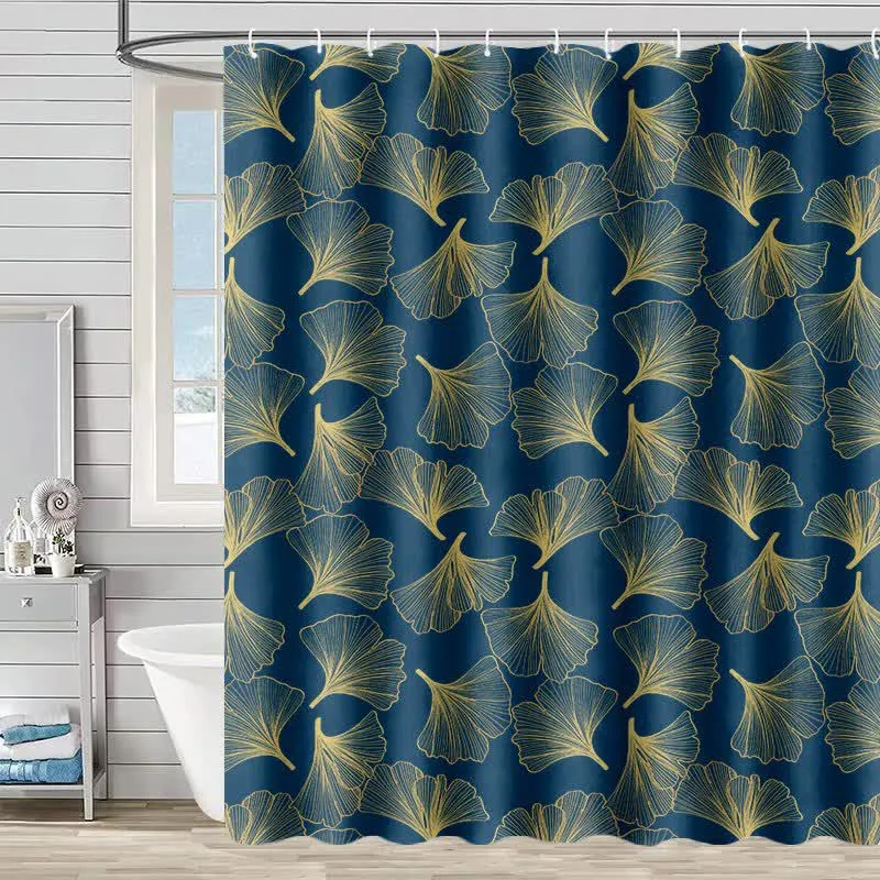 Duschvorhang mit Ginkgo-Blumenmuster