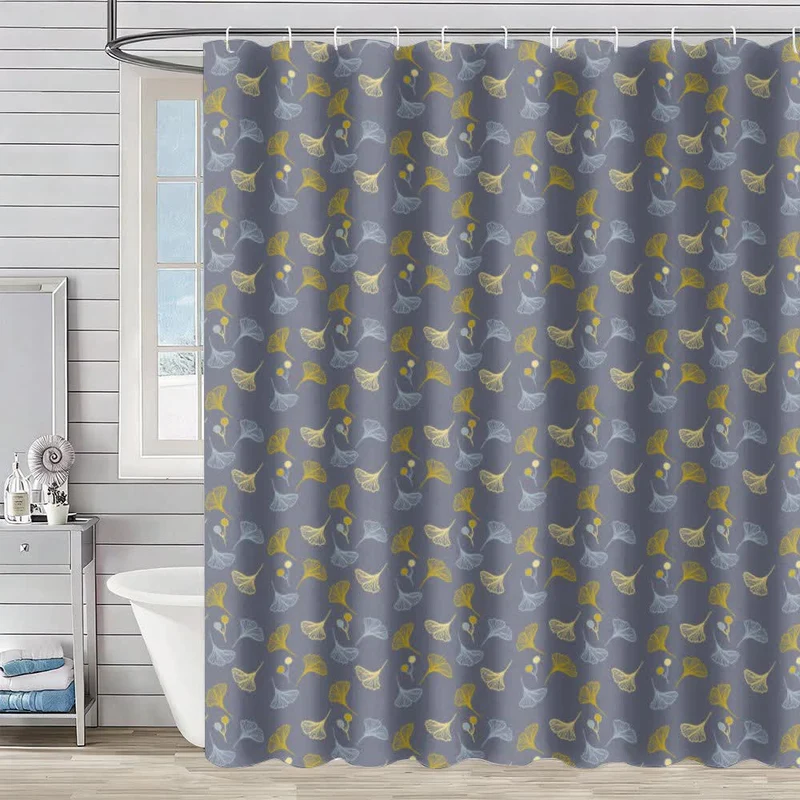 Duschvorhang mit Ginkgoblatt-Print