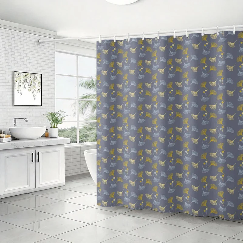 Duschvorhang mit Ginkgoblatt-Print