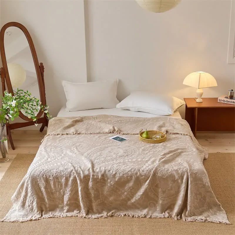 Schicke Jacquard-Waffelgewebe-Steppdecke