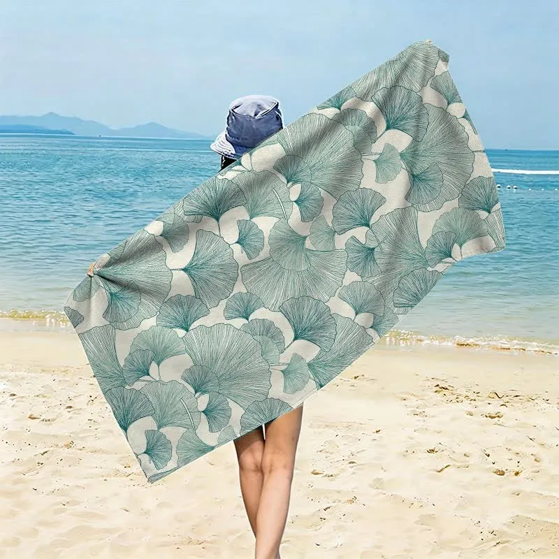 Strandtuch im erfrischenden Stil aus Ginkgo Biloba