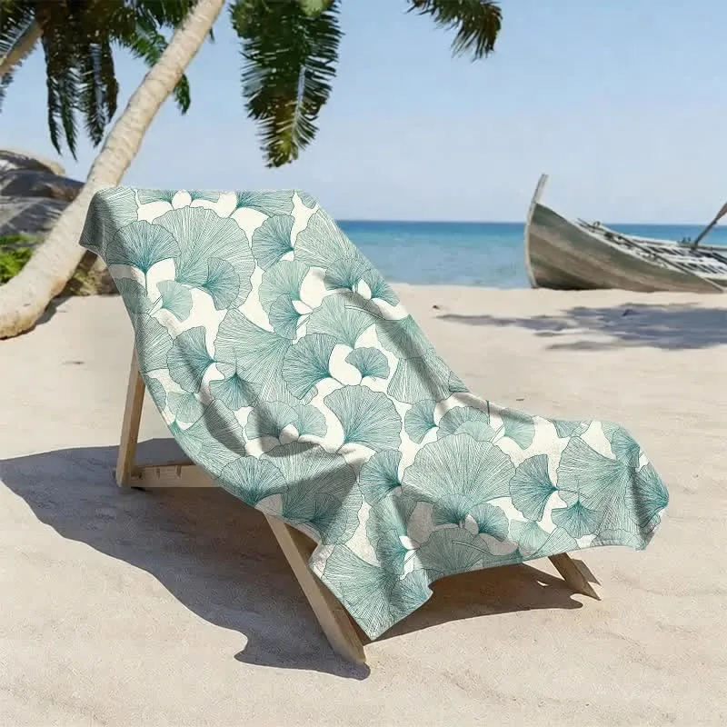 Strandtuch im erfrischenden Stil aus Ginkgo Biloba