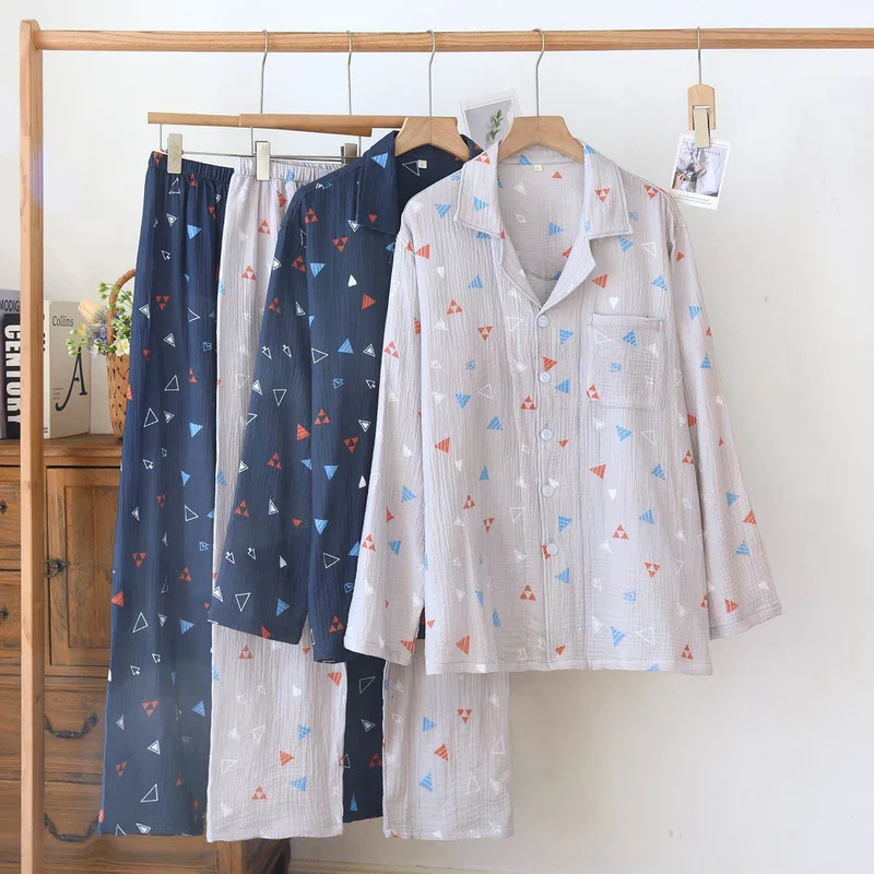 Unisex-Loungewear-Set aus Baumwolle mit geometrischem Dreieck