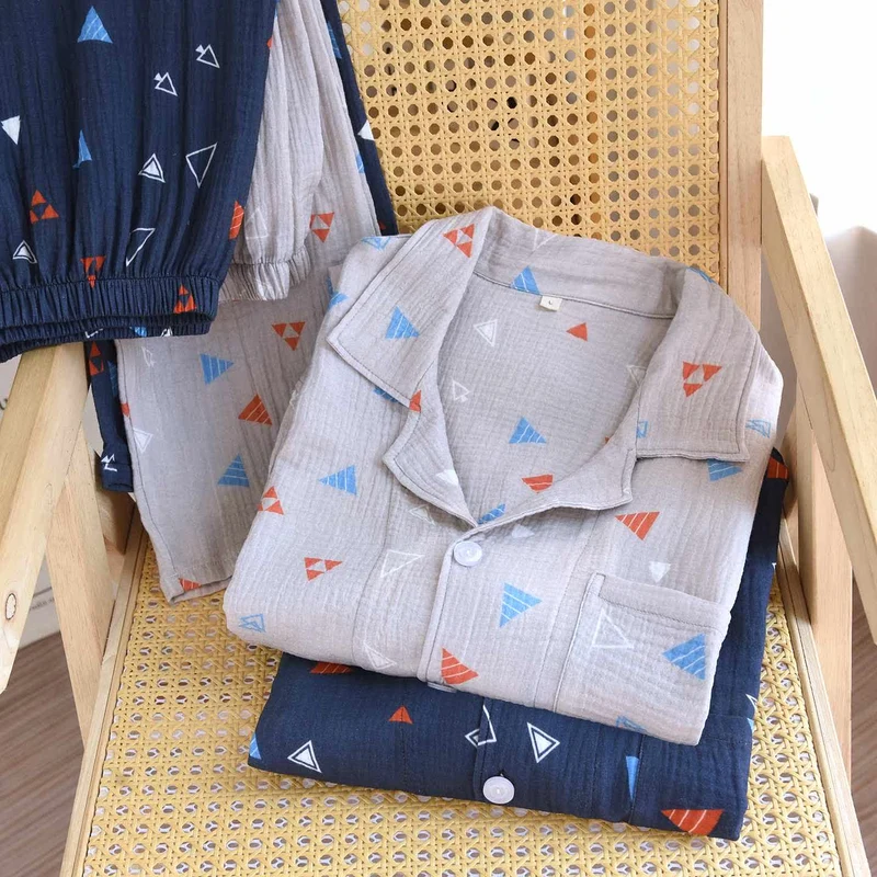 Unisex-Loungewear-Set aus Baumwolle mit geometrischem Dreieck