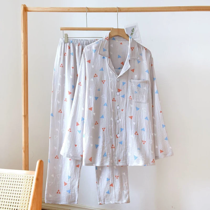 Unisex-Loungewear-Set aus Baumwolle mit geometrischem Dreieck