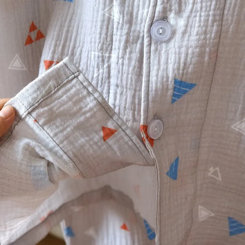 Unisex-Loungewear-Set aus Baumwolle mit geometrischem Dreieck