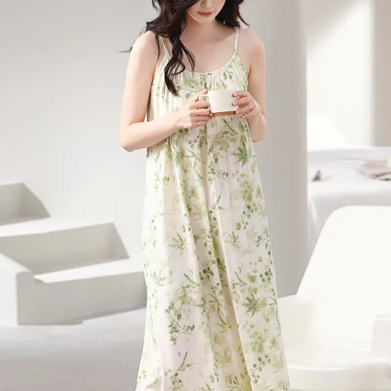 Refresh Style Blatt-Camisole-Nachthemd