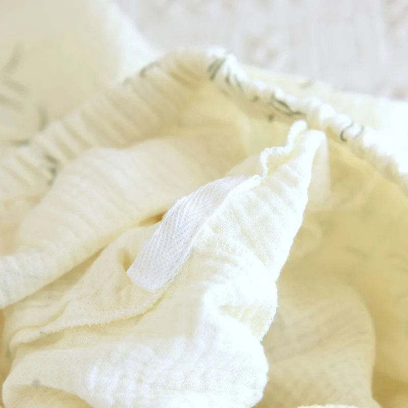 Pyjama aus doppellagigem Baumwollgewebe mit Bambusblattmuster