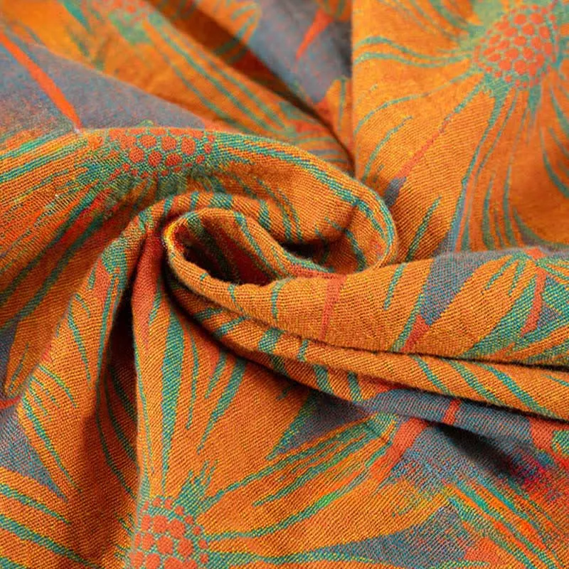 Retro-Sonnenblumen-Pyjama-Set aus reiner Baumwolle