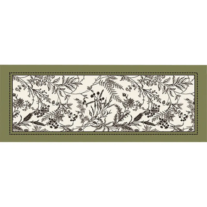Eleganter Vintage-Fußteppich mit Blumenmuster