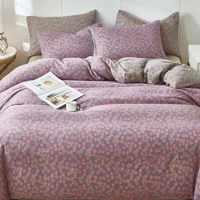 Bettwäsche aus Baumwoll-Doppelgaze mit zartem Cottage-Blumenmuster