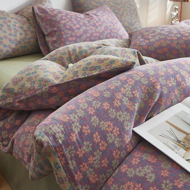 Bettwäsche aus Baumwoll-Doppelgaze mit zartem Cottage-Blumenmuster
