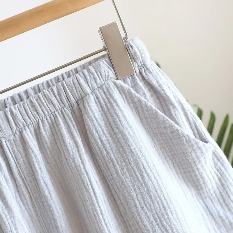 Set aus Tanktop und Shorts aus doppellagigem Baumwollgewebe