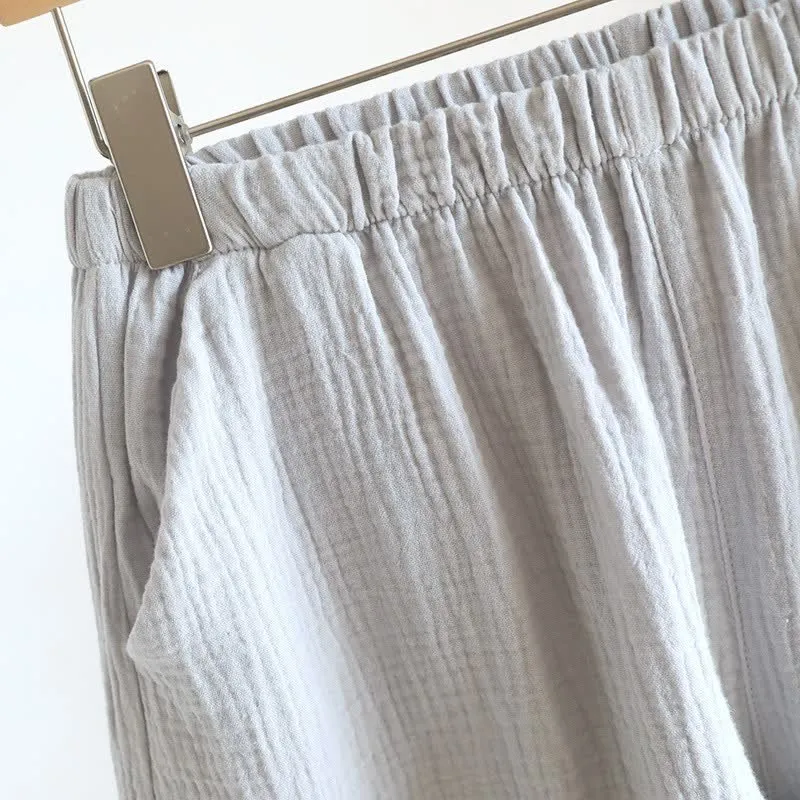 Set aus Tanktop und Shorts aus doppellagigem Baumwollgewebe