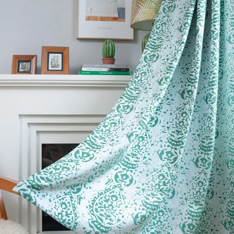 Vorhang im Vintage-Stil mit Wassertropfenmuster