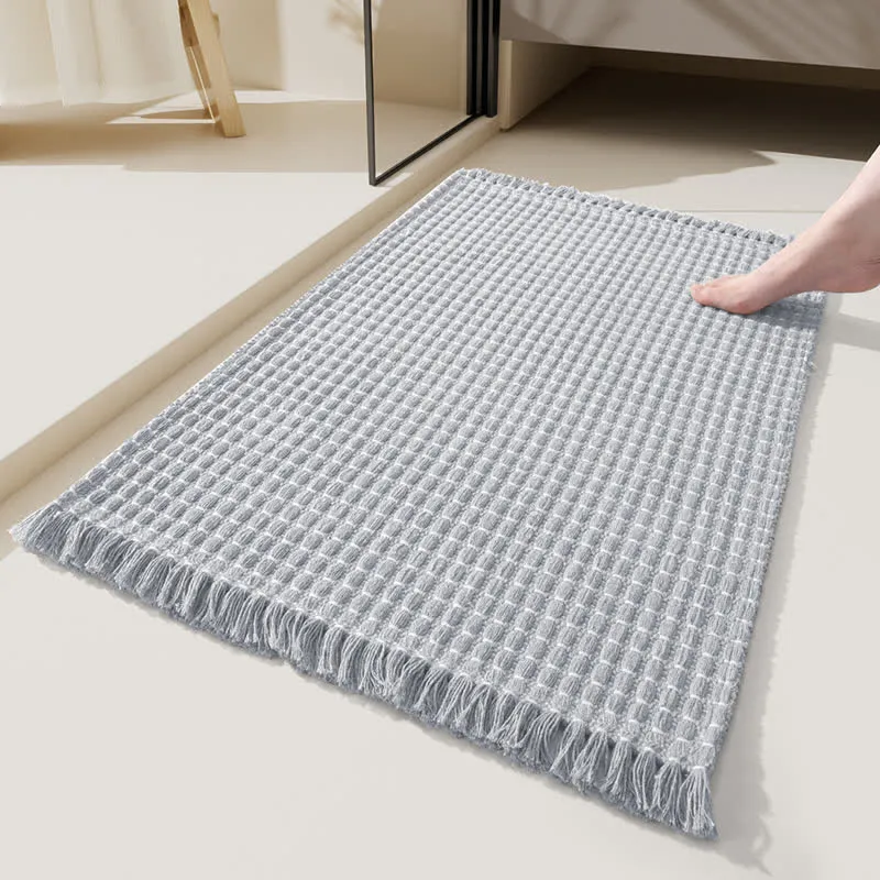 Gewebte Badematte mit Quasten