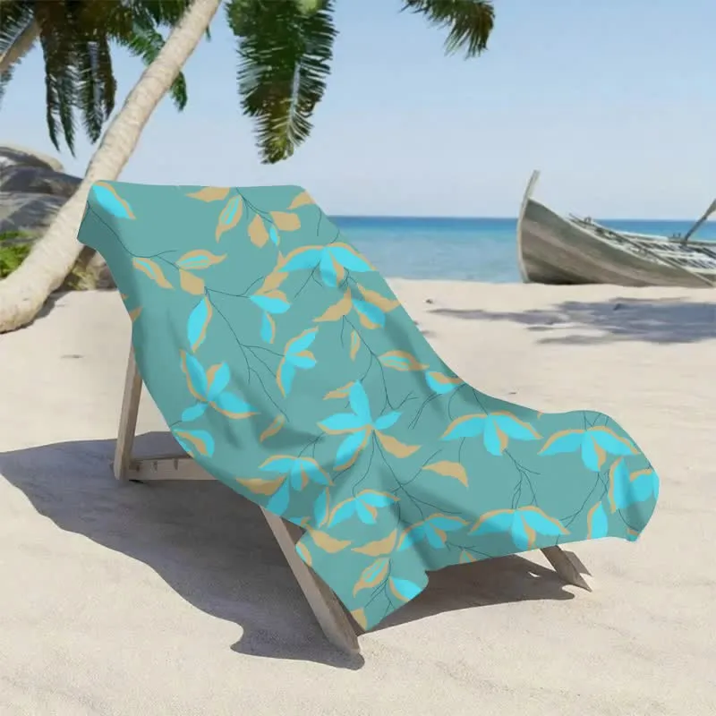 Strandtuch mit künstlerischem botanischem Blattmuster